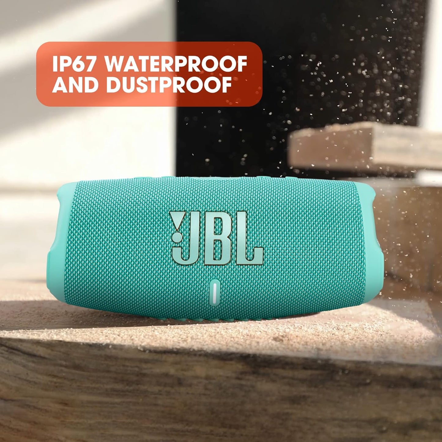 JBL Charge 5 - Portable Bluetooth Speaker with deep bass, IP67 waterproof and dustproof, 20 hours of playtime, built-in powerbank, in teal