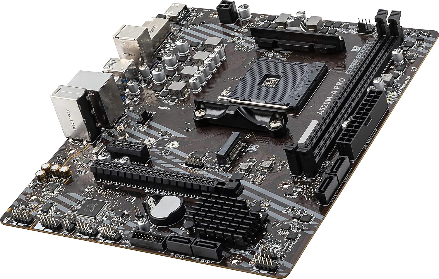 MSI A520M-A PRO Gaming Motherboard (AMD AM4, DDR4, PCIe 4.0, SATA 6Gb/s, Dual M.2, USB 3.2 Gen 1, DVI/HDMI, Micro-ATX) - T