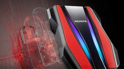 ADATA HD770G - 2TB External Hard Drive with USB 3.2 Gen.1, IP68 Protection, Red, AHD770GG, 2TB