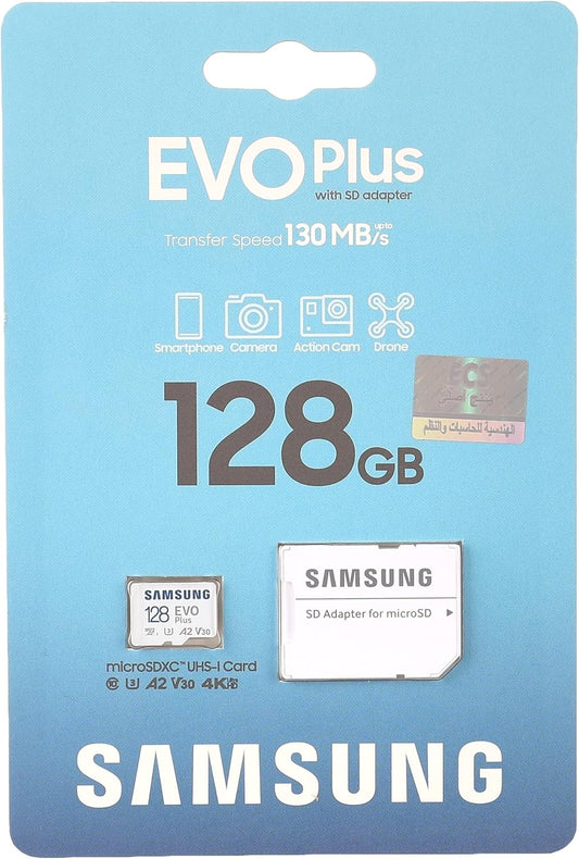 Samsung Evo plus 128GB microSD SDXC U3 class 10 A2 memory card 130MB/S Adapter 2021