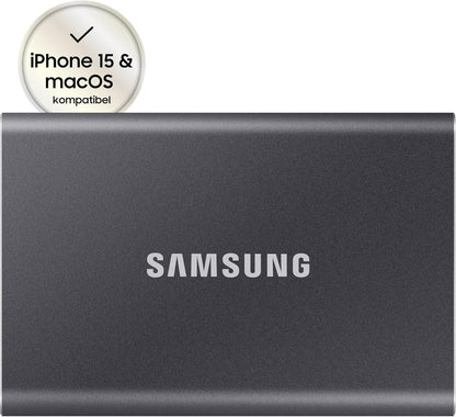 Samsung T7 Portable SSD - 1 TB - USB 3.2 Gen.2 External SSD Titanium Grey (MU-PC1T0T/WW)