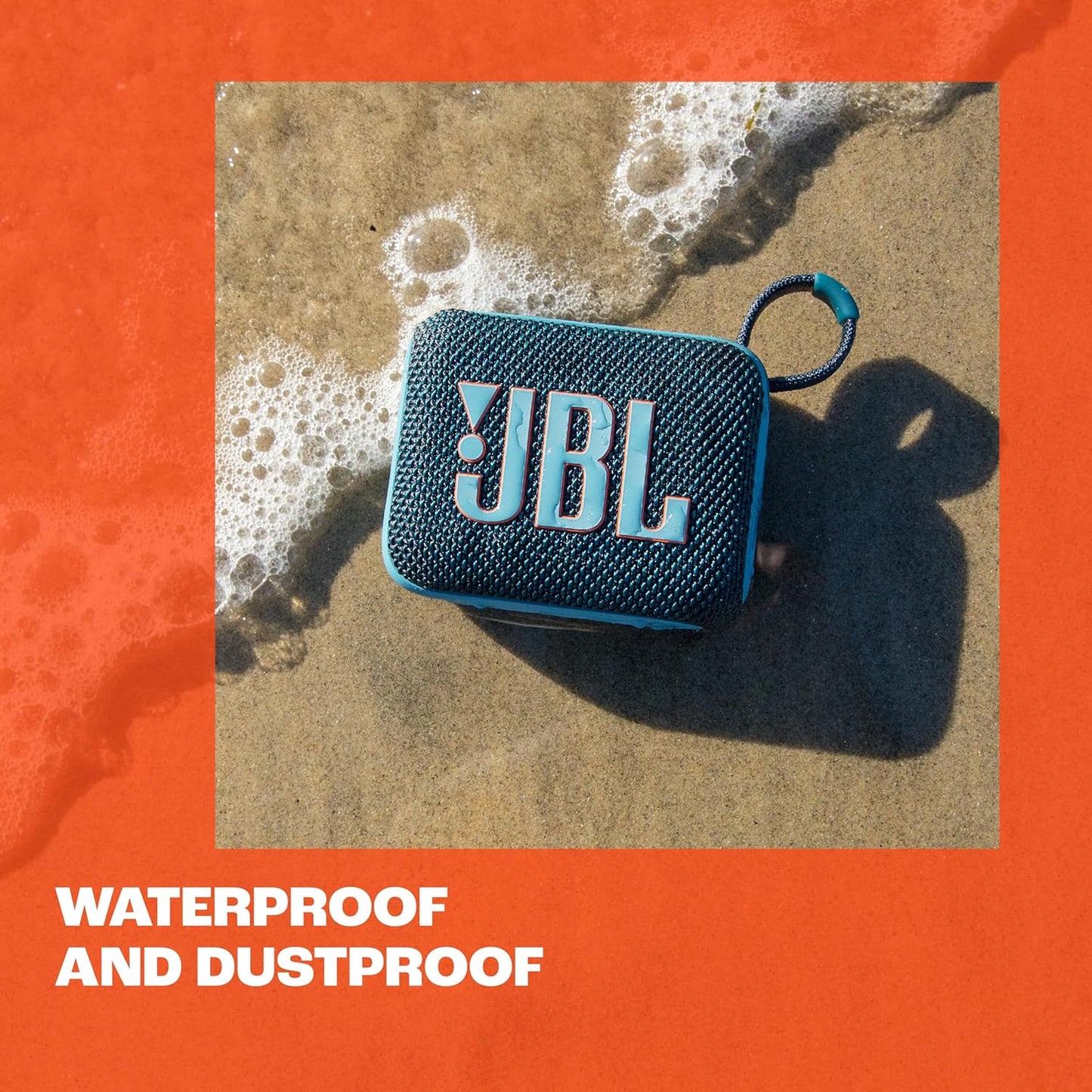 JBL Go 4 - Ultra-Portable, Waterproof and Dustproof Bluetooth Speaker, Big Pro Sound with punchy bass, 7-Hour Built-in Battery, Made in part with recycled materials (Black)