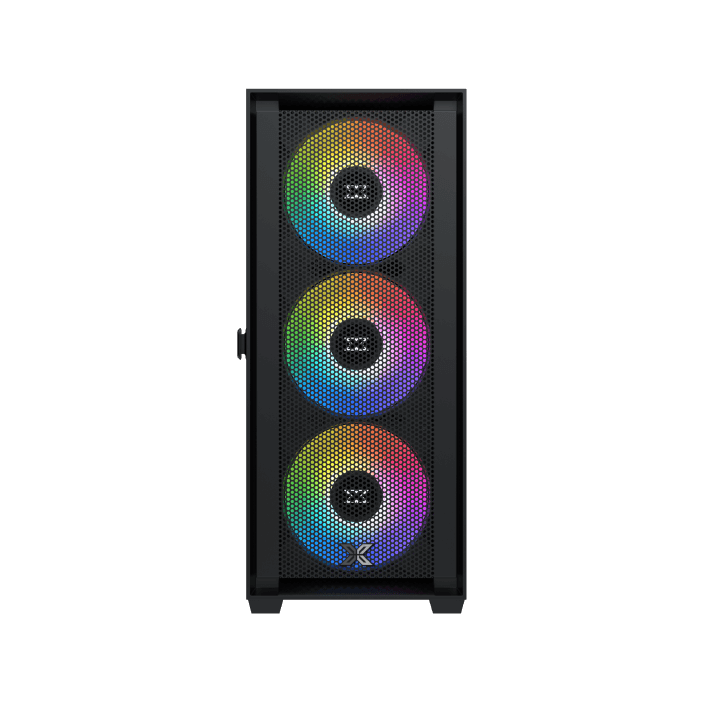 XIGMATEK Anubis Pro Mesh ARGB With 3x 120 mm + 1x 120mm ARGB Fans — EATX,U3x1+U2x2,Left Magnetic TG,3PCS 140mm X40A & 1PC 120mm X20A & ARGB PCB - EN7135 - T