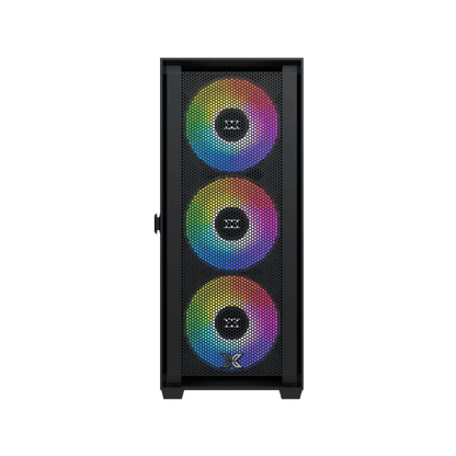 XIGMATEK Anubis Pro Mesh ARGB With 3x 120 mm + 1x 120mm ARGB Fans — EATX,U3x1+U2x2,Left Magnetic TG,3PCS 140mm X40A & 1PC 120mm X20A & ARGB PCB - EN7135 - T