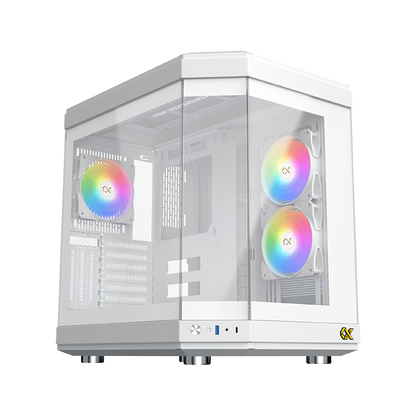 XIGMATEK CUBI Arctic — WH, EATX, U3x1+Type C, 3PCS TG, 6PCS Z20A Arctic & Galaxy II Fan Control Kit - T