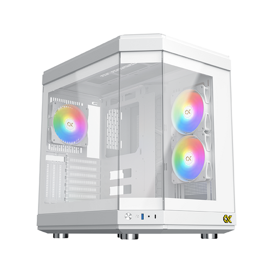 XIGMATEK CUBI Arctic — WH, EATX, U3x1+Type C, 3PCS TG, 6PCS Z20A Arctic & Galaxy II Fan Control Kit - T