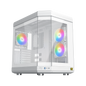 XIGMATEK CUBI Arctic — WH, EATX, U3x1+Type C, 3PCS TG, 6PCS Z20A Arctic & Galaxy II Fan Control Kit - T