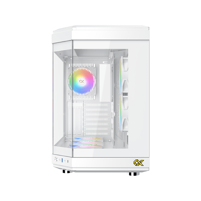 XIGMATEK CUBI Arctic — WH, EATX, U3x1+Type C, 3PCS TG, 6PCS Z20A Arctic & Galaxy II Fan Control Kit - T
