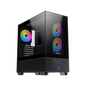 XIGMATEK Endorphin Air V2 Black With 4 ARGB Fans — EATX,U3x2&Type C,Mesh PSU Shroud,2PCS Seamless TG,4PCS S20A&Galaxy II Box & Remote - EN41822 - T