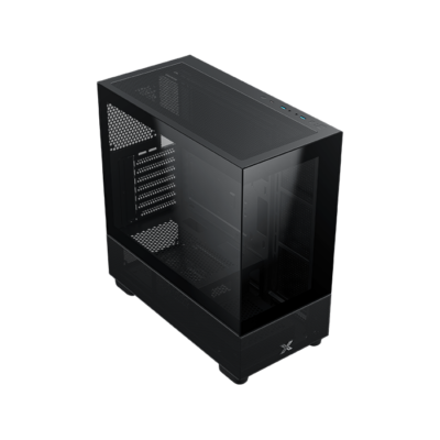 XIGMATEK Endorphin Air V2 Black With 4 ARGB Fans — EATX,U3x2&Type C,Mesh PSU Shroud,2PCS Seamless TG,4PCS S20A&Galaxy II Box & Remote - EN41822 - T