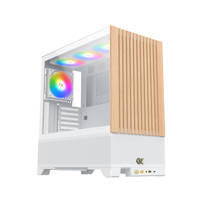 XIGMATEK Endorphin WD Arctic — WH,EATX,U3x1 & Type Cx1,Wood Frontpanel & Left TG,4PCS S20A Arctic&Galaxy II Box & Remote - T