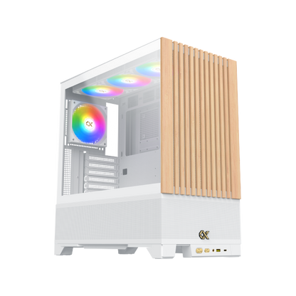 XIGMATEK Endorphin WD Arctic — WH,EATX,U3x1 & Type Cx1,Wood Frontpanel & Left TG,4PCS S20A Arctic&Galaxy II Box & Remote - T