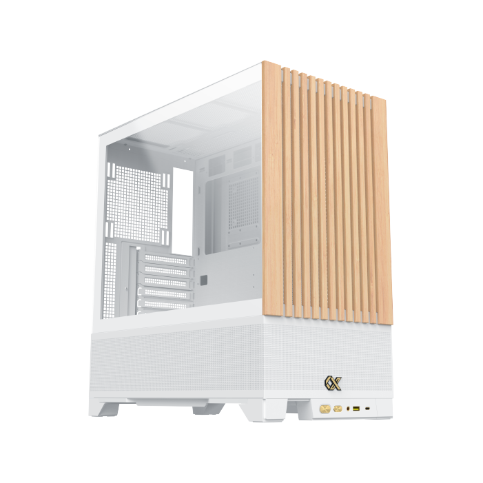 XIGMATEK Endorphin WD Arctic — WH,EATX,U3x1 & Type Cx1,Wood Frontpanel & Left TG,4PCS S20A Arctic&Galaxy II Box & Remote - T