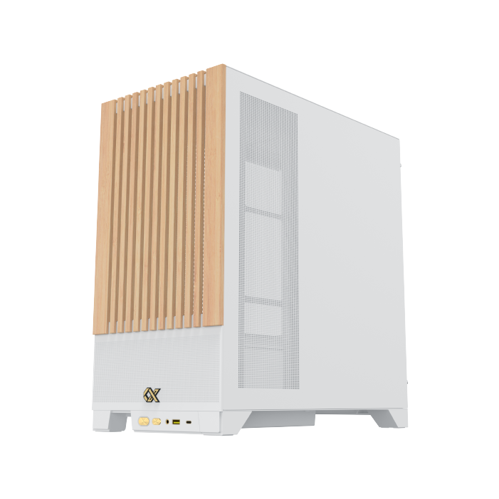 XIGMATEK Endorphin WD Arctic — WH,EATX,U3x1 & Type Cx1,Wood Frontpanel & Left TG,4PCS S20A Arctic&Galaxy II Box & Remote - T