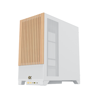 XIGMATEK Endorphin WD Arctic — WH,EATX,U3x1 & Type Cx1,Wood Frontpanel & Left TG,4PCS S20A Arctic&Galaxy II Box & Remote - T