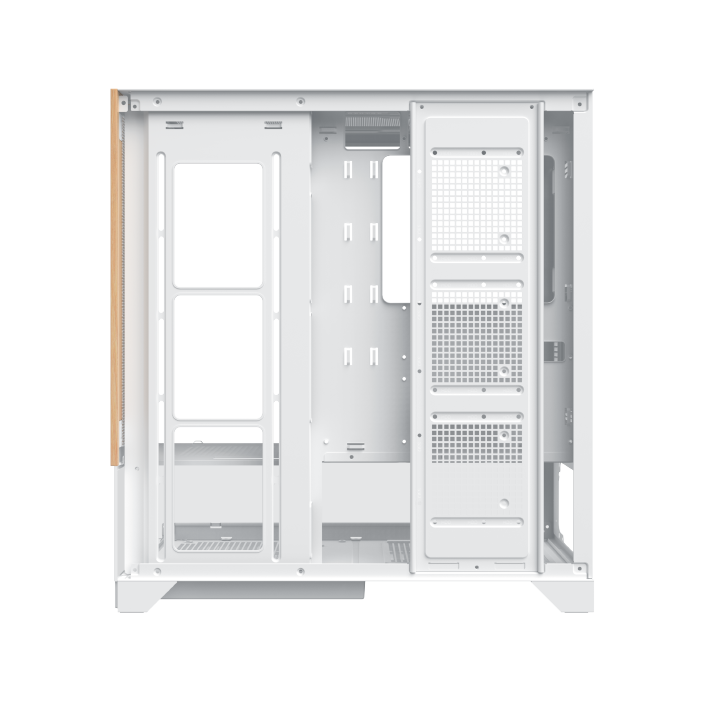 XIGMATEK Endorphin WD Arctic — WH,EATX,U3x1 & Type Cx1,Wood Frontpanel & Left TG,4PCS S20A Arctic&Galaxy II Box & Remote - T