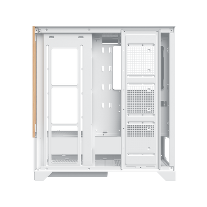 XIGMATEK Endorphin WD Arctic — WH,EATX,U3x1 & Type Cx1,Wood Frontpanel & Left TG,4PCS S20A Arctic&Galaxy II Box & Remote - T