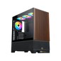 XIGMATEK Endorphin WD — Black,EATX,U3x1 & Type Cx1,Wood Frontpanel & Left TG, 4PCS S20A&Galaxy II Box & Remote - T