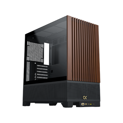 XIGMATEK Endorphin WD — Black,EATX,U3x1 & Type Cx1,Wood Frontpanel & Left TG, 4PCS S20A&Galaxy II Box & Remote - T