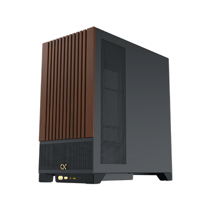 XIGMATEK Endorphin WD — Black,EATX,U3x1 & Type Cx1,Wood Frontpanel & Left TG, 4PCS S20A&Galaxy II Box & Remote - T