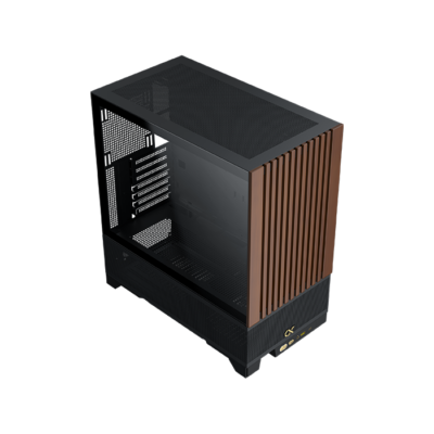 XIGMATEK Endorphin WD — Black,EATX,U3x1 & Type Cx1,Wood Frontpanel & Left TG, 4PCS S20A&Galaxy II Box & Remote - T