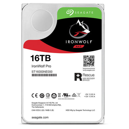 Seagate Ironwolf PRO NAS 16TB 3.5 Inch Server Internal Hard Drive