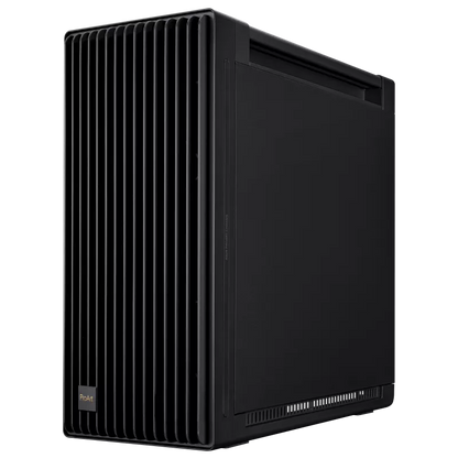 ASUS ProArt PA602 E-ATX computer case, 420 mm radiator support, one 140 mm and two 200mm pre-installed system fans, front panel IR dust indicator, power lock latch, tool-less PCIe mounting, USB 20Gbps support