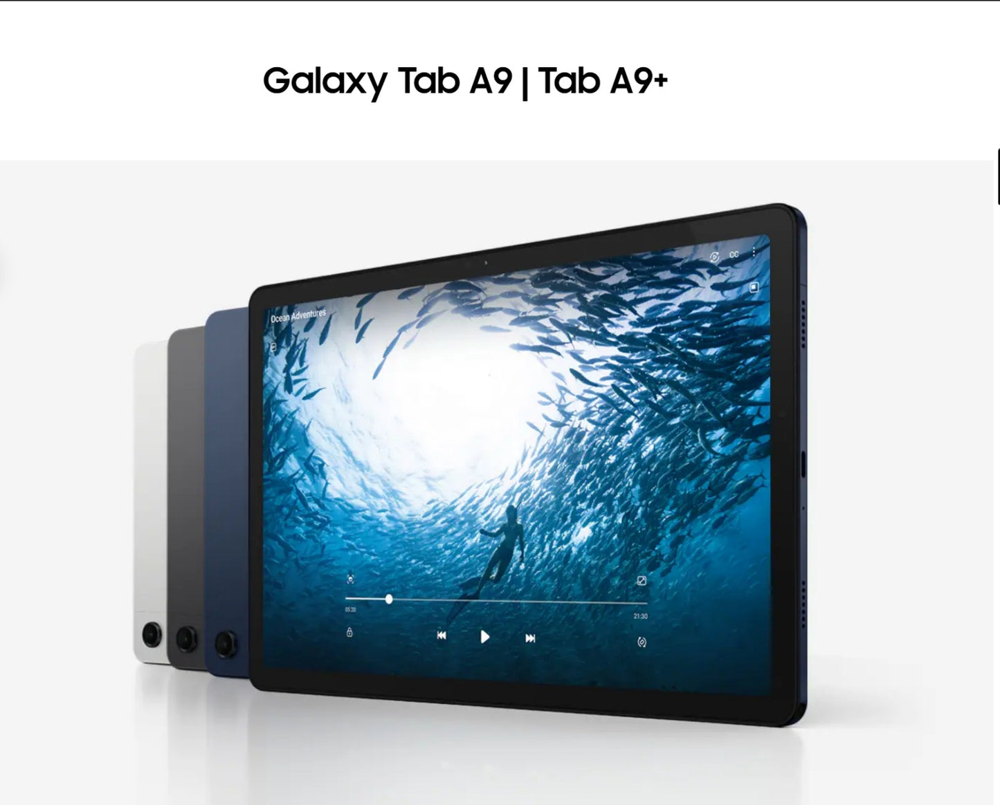 Samsung Galaxy Tab A9 Tablet, 8.7 Inch, 128GB, 8GB RAM, 3G - Silver