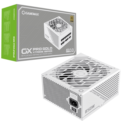 GameMax GX850 Pro Xtreme Series 850W 80 PLUS Gold Certified Power Supply - White