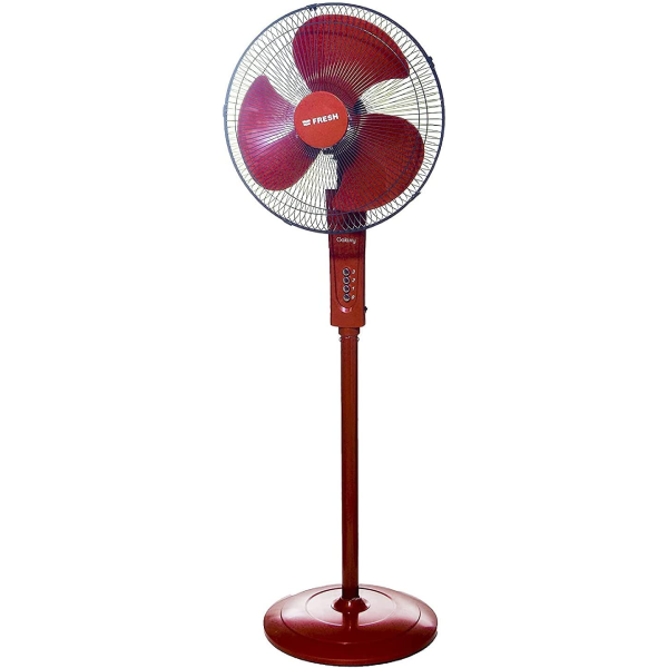 Fresh ES 537 Electric Pedestal Fans With 3 speeds - Red