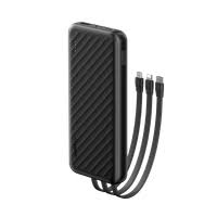 Oraimo Slice Link 10000mAh Powerbank 12W Fast Charging, Built-in 3 Charging Cables,Multi-Layer Protection