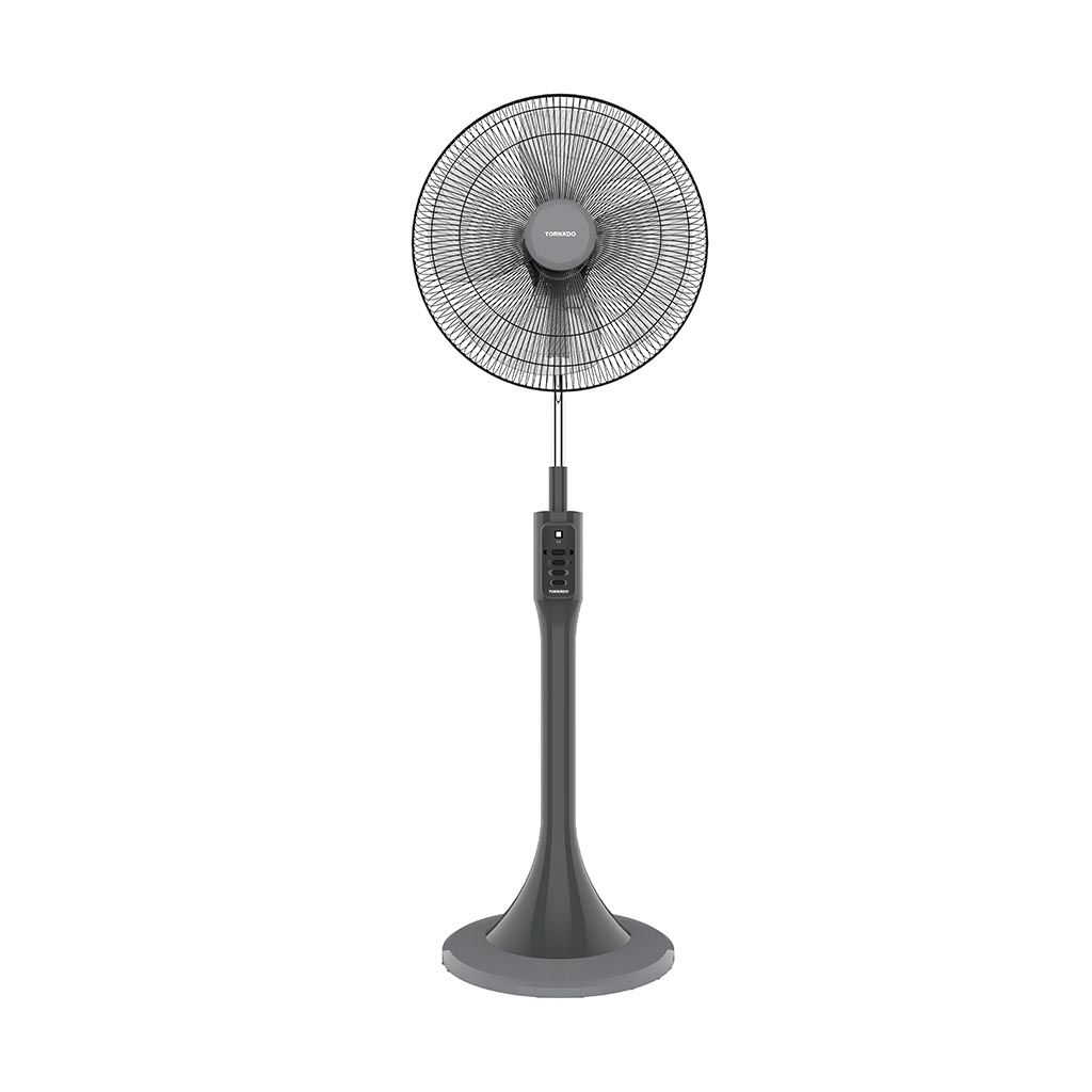 TORNADO Stand Fan 18 Inch, 4 Blades, Grey TSF-18MG